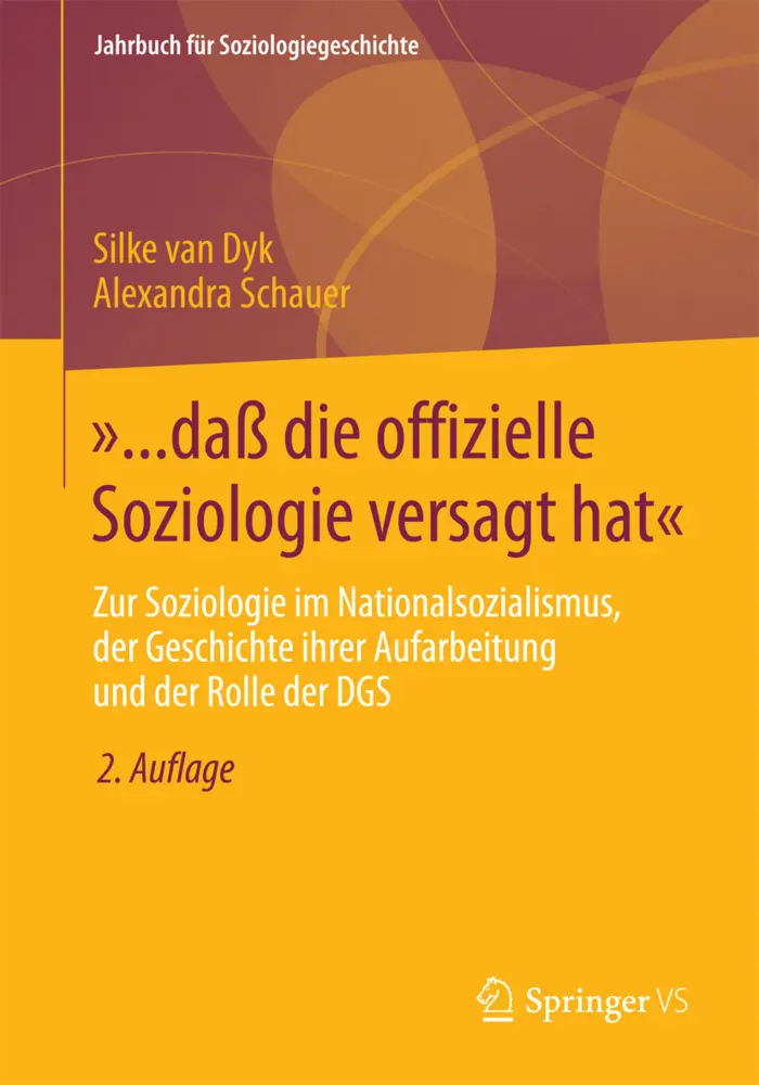 Cover: 9783658066369 | "...daß die offizielle Soziologie versagt hat" | Silke van Dyk (u. a.)