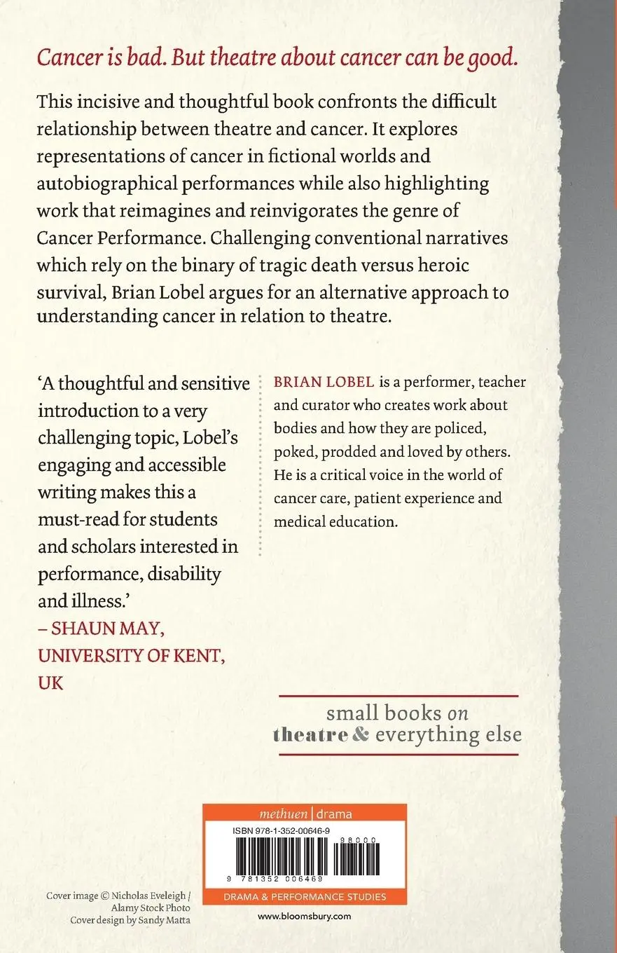 Rückseite: 9781352006469 | Theatre and Cancer | Brian Lobel | Taschenbuch | Englisch | 2019