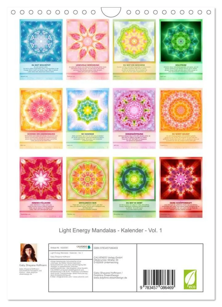 Bild: 9783457086469 | Light Energy Mandalas - Kalender - Vol. 1 (Wandkalender 2025 DIN A4...
