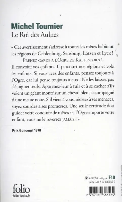 Rückseite: 9782070366569 | Le Roi des Aulnes | Michel Tournier | Taschenbuch | 544 S. | 2016