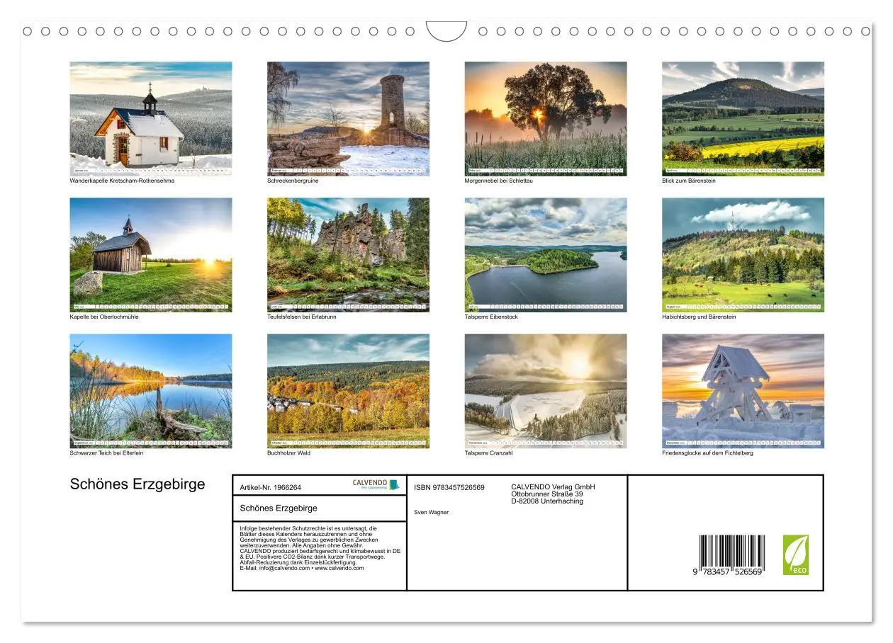 Bild: 9783457526569 | Schönes Erzgebirge (Wandkalender 2026 DIN A3 quer), CALVENDO...