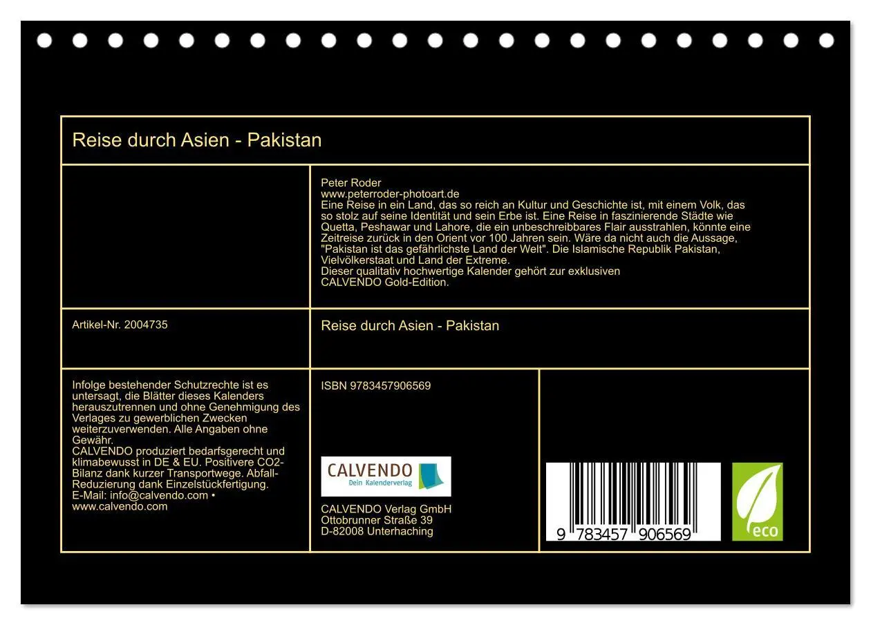 Bild: 9783457906569 | Reise durch Asien - Pakistan (Tischkalender 2026 DIN A5 quer),...