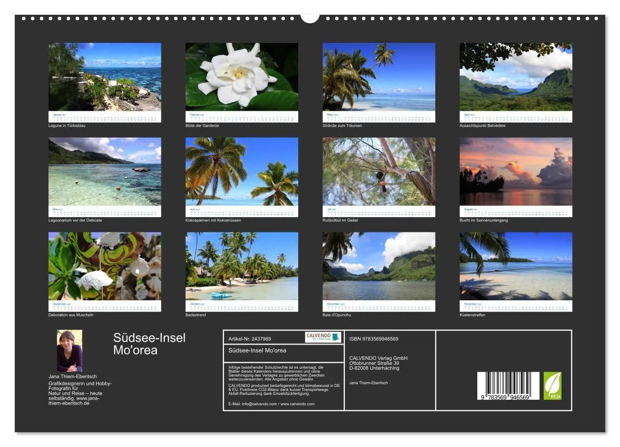 Bild: 9783569946569 | Südsee-Insel Mo'orea (hochwertiger Premium Wandkalender 2027 DIN A2...