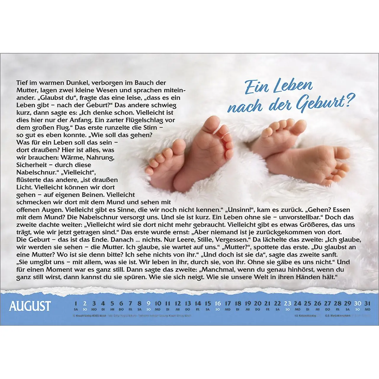 Bild: 9783754836569 | Über das Leben 2026 | Wand-Kalender mit Geschichten | Kalender | 14 S.