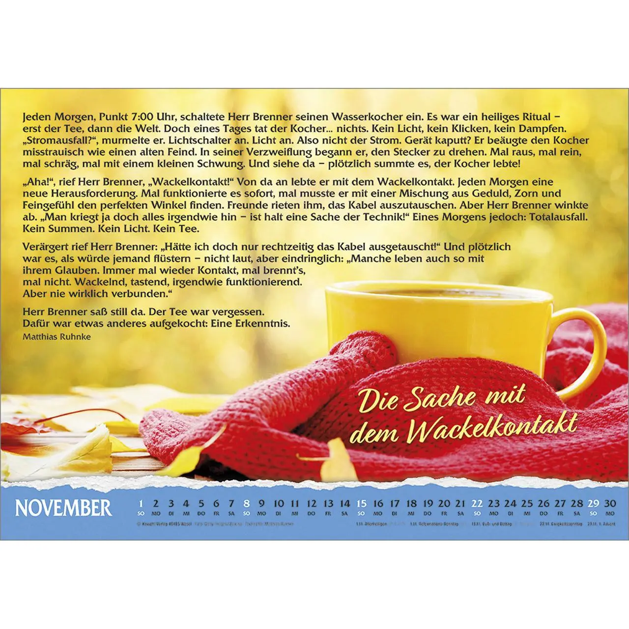 Bild: 9783754836569 | Über das Leben 2026 | Wand-Kalender mit Geschichten | Kalender | 14 S.