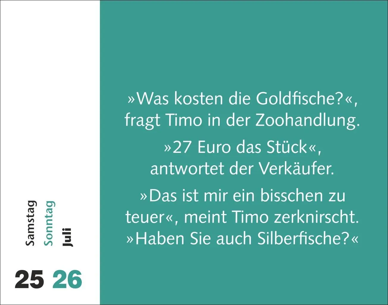 Bild: 9783840036569 | Witzirin Tagesabreißkalender 2026 - Diese Packung enthält: die...