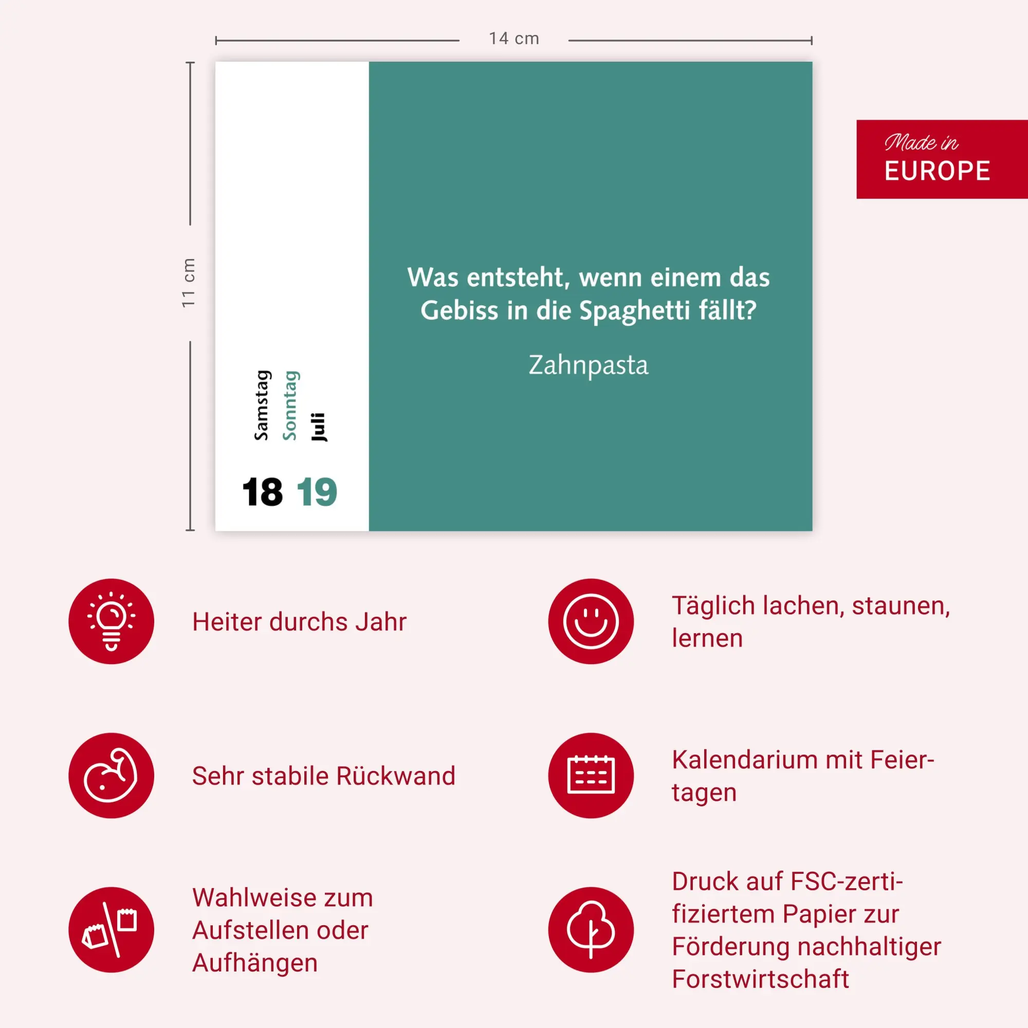 Bild: 9783840036569 | Witzirin Tagesabreißkalender 2026 - Diese Packung enthält: die...
