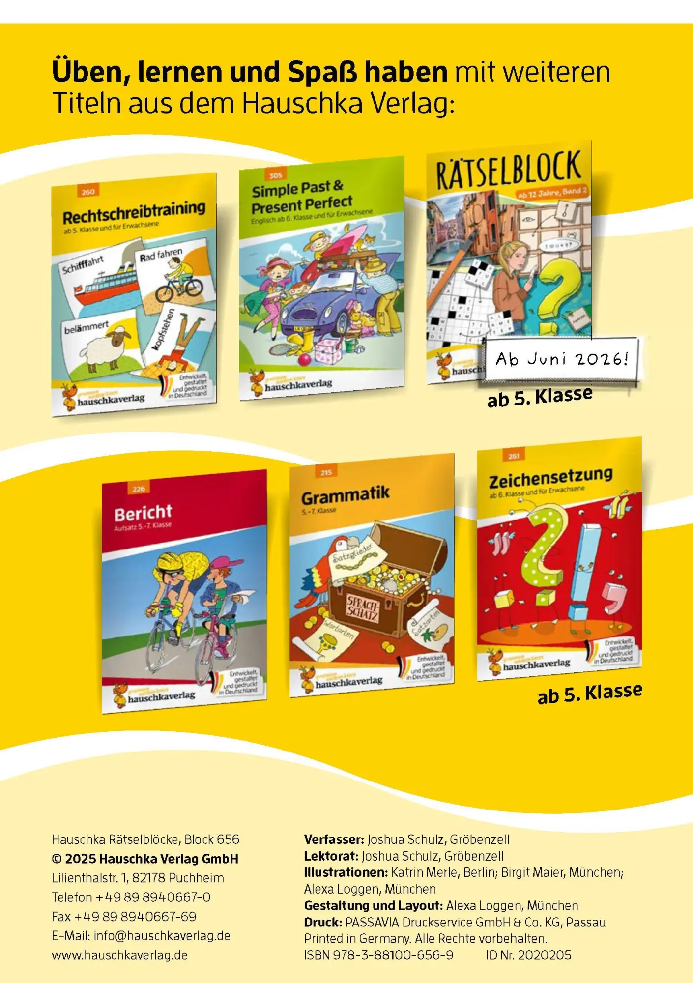 Bild: 9783881006569 | Rätselblock ab 12 Jahre, Band 1 | Joshua Schulz | Taschenbuch | 64 S.