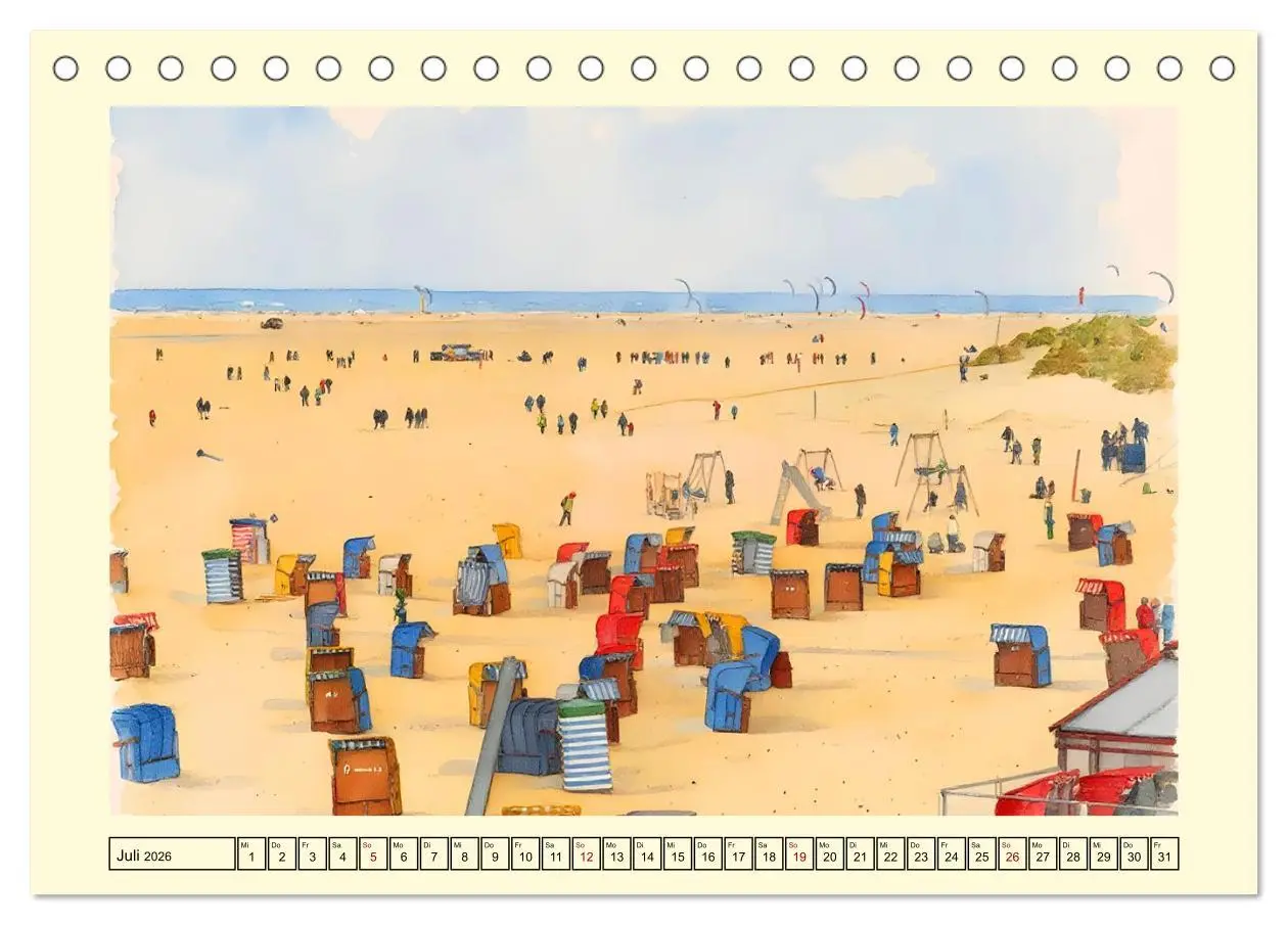Bild: 9783516606669 | BORKUM Perle der Nordsee (Tischkalender 2026 DIN A5 quer), CALVENDO...