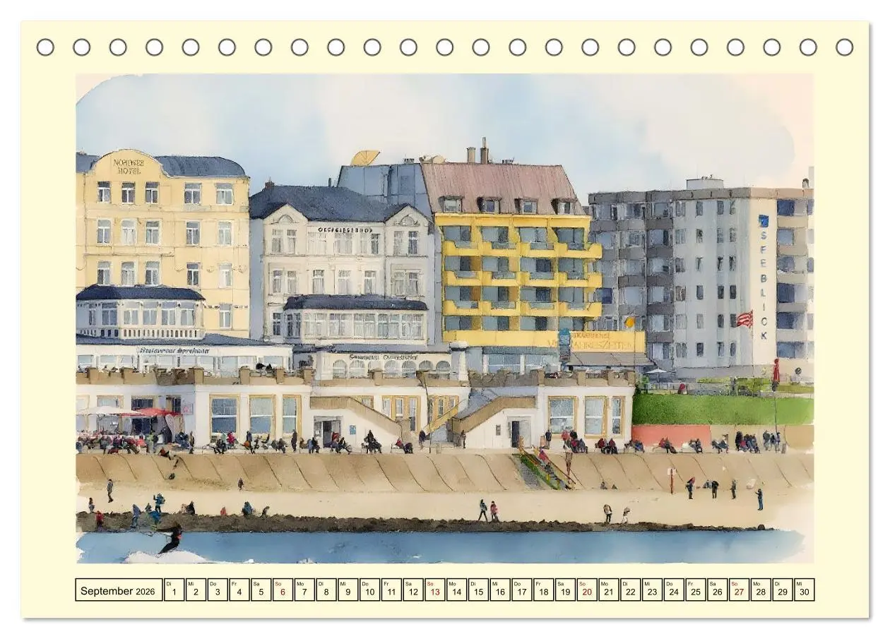 Bild: 9783516606669 | BORKUM Perle der Nordsee (Tischkalender 2026 DIN A5 quer), CALVENDO...