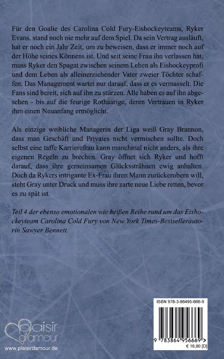 Rückseite: 9783864956669 | Ryker (Carolina Cold Fury-Team Teil 4) | Sawyer Bennett | Taschenbuch