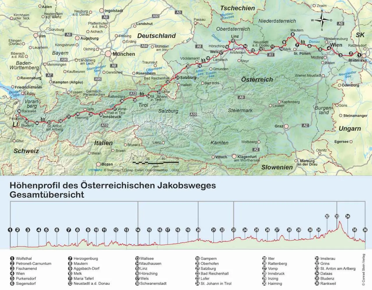 Rückseite: 9783866866669 | Österreich: Jakobsweg | von Wolfsthal nach Rankweil | Gerald Lutz