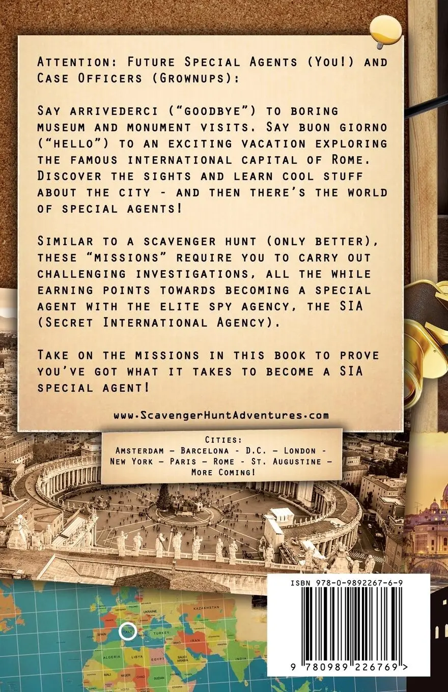 Rückseite: 9780989226769 | Mission Rome | A Scavenger Hunt Adventure: (Travel Book For Kids)