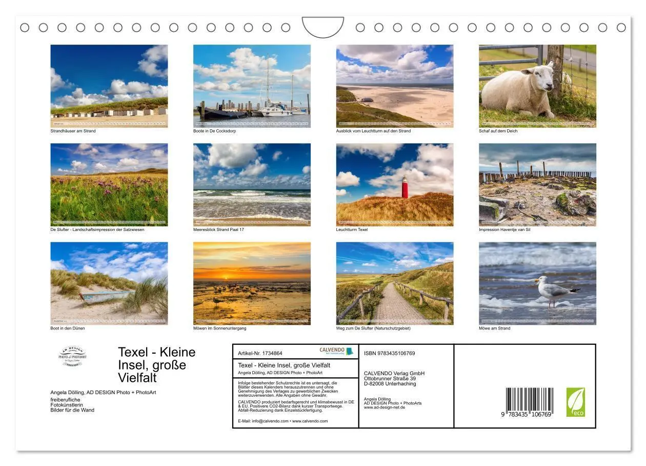 Bild: 9783435106769 | Texel - Kleine Insel, große Vielfalt (Wandkalender 2025 DIN A4...