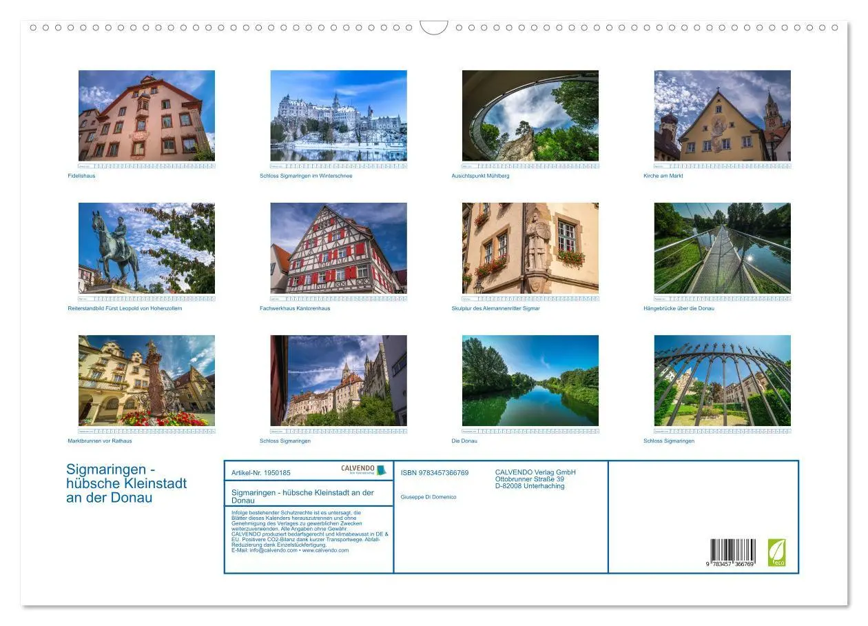 Bild: 9783457366769 | Sigmaringen - hübsche Kleinstadt an der Donau (Wandkalender 2026...