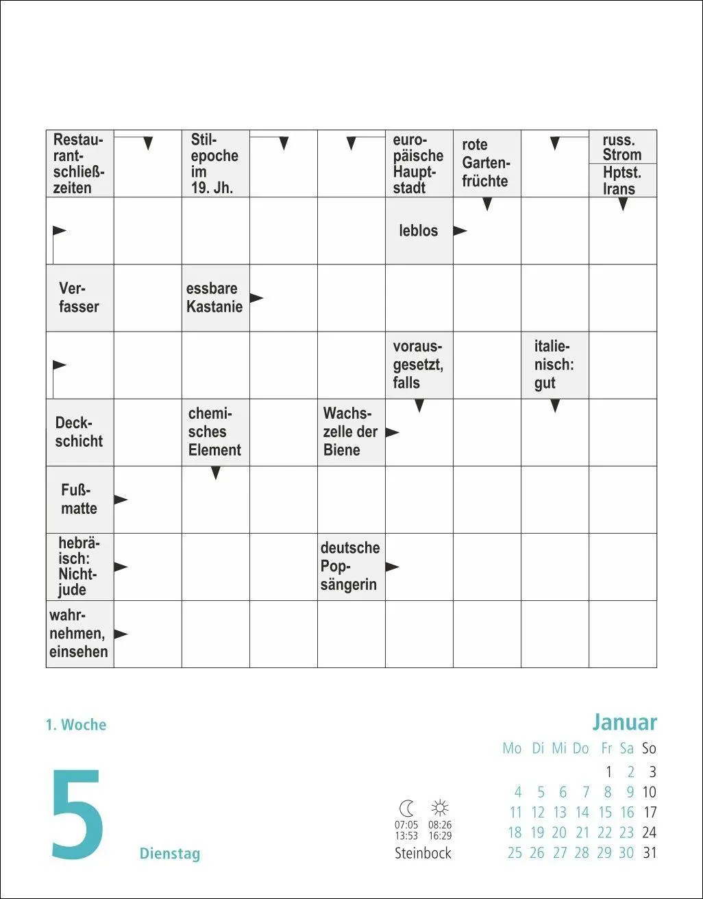 Bild: 9783756416769 | Stefan Heine Kreuzworträtsel Tagesabreißkalender 2027 | Stefan Heine