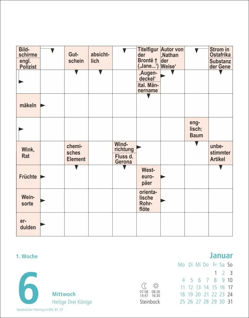 Bild: 9783756416769 | Stefan Heine Kreuzworträtsel Tagesabreißkalender 2027 | Stefan Heine