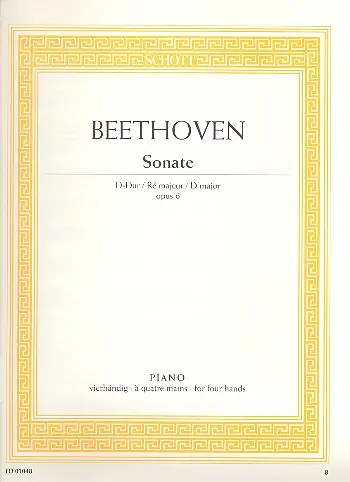 Cover: 9790001086769 | Sonate D Opus 6 | Ludwig van Beethoven | Buch | Deutsch | 1984