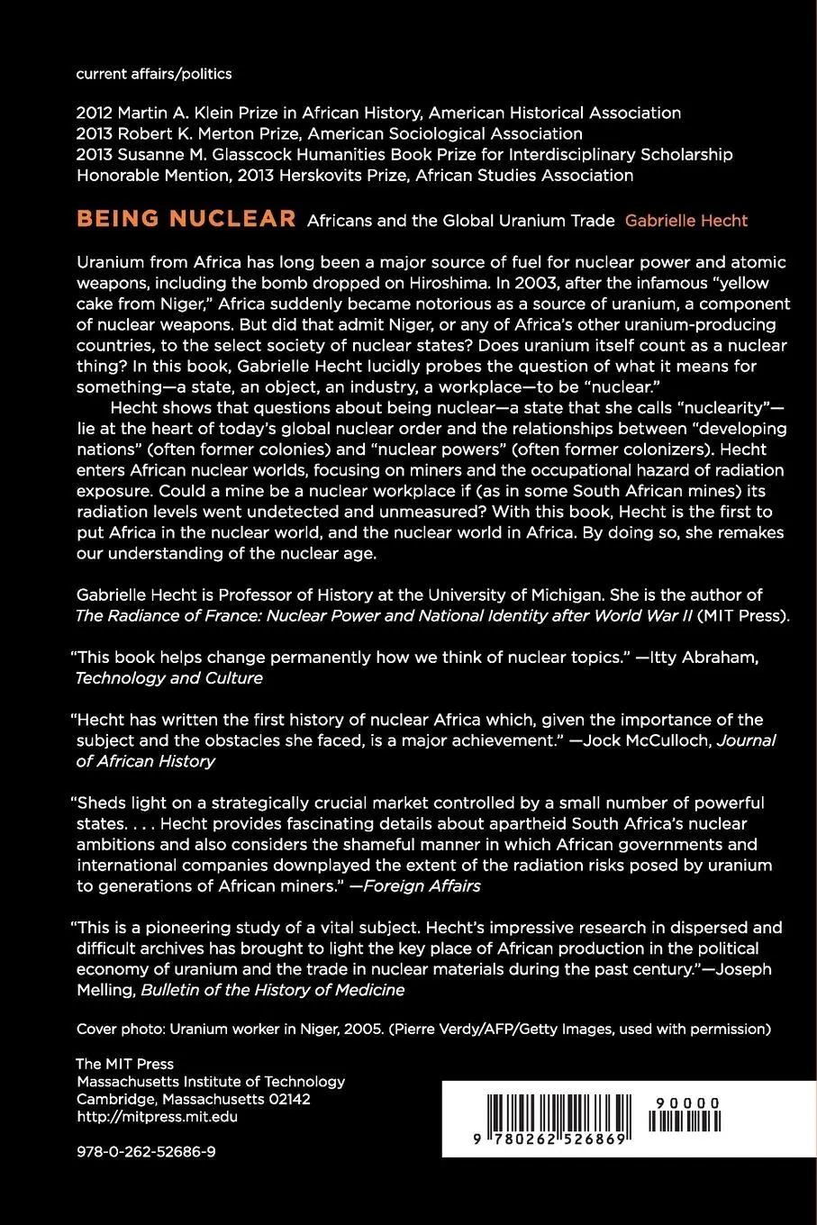 Rückseite: 9780262526869 | Being Nuclear | Africans and the Global Uranium Trade | Hecht | Buch