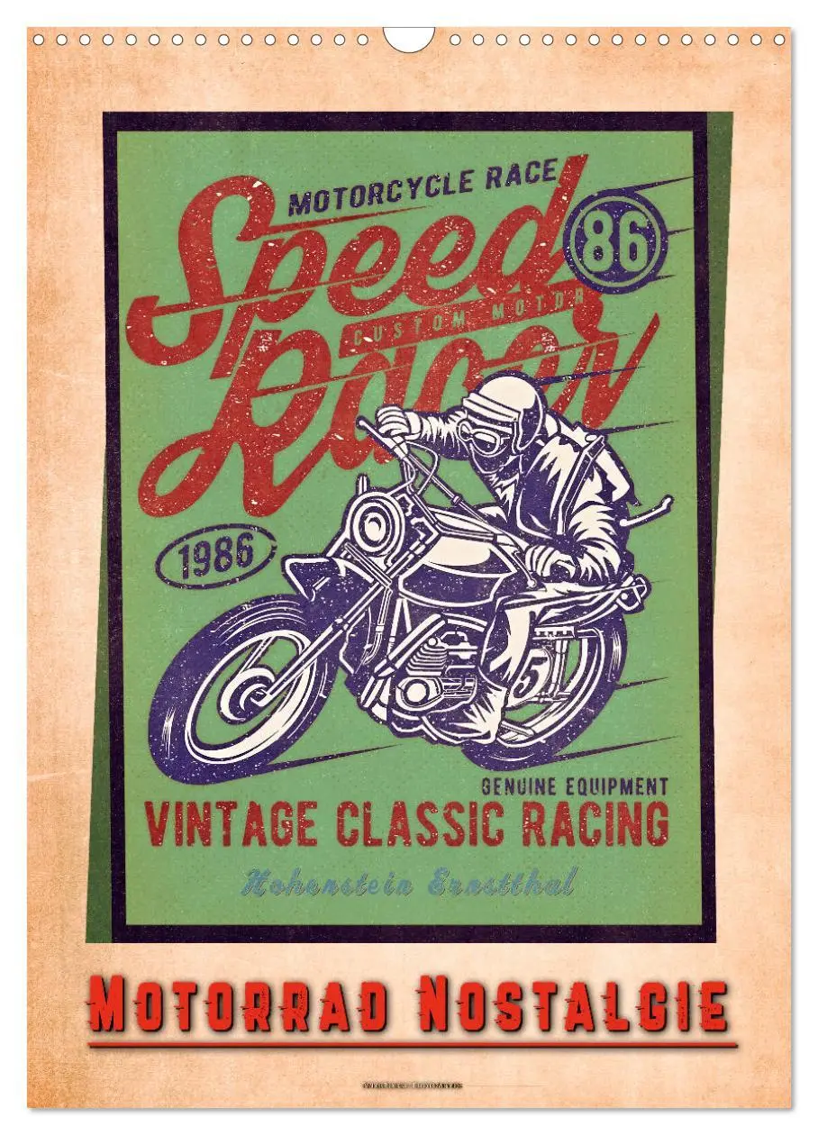 Cover: 9783516376869 | Motorrad Nostalgie (Wandkalender 2026 DIN A3 hoch), CALVENDO...