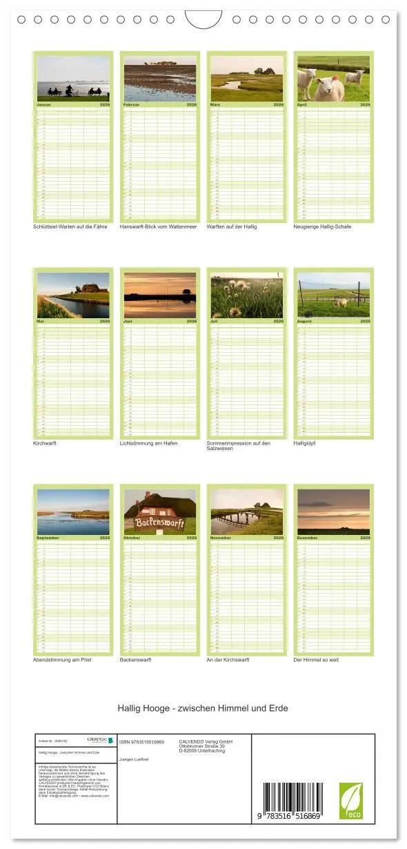 Bild: 9783516516869 | Familienplaner 2026 - Hallig Hooge - zwischen Himmel und Erde mit 5...