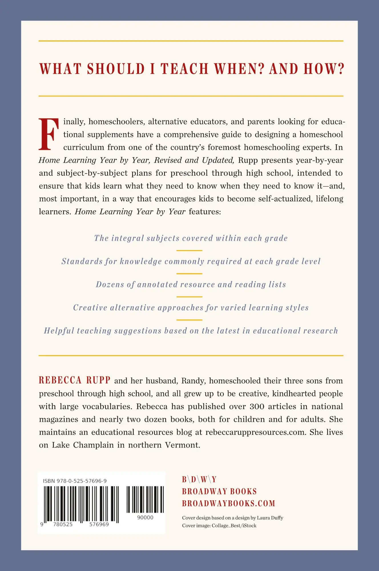 Rückseite: 9780525576969 | Home Learning Year by Year, Revised and Updated | Rebecca Rupp | Buch