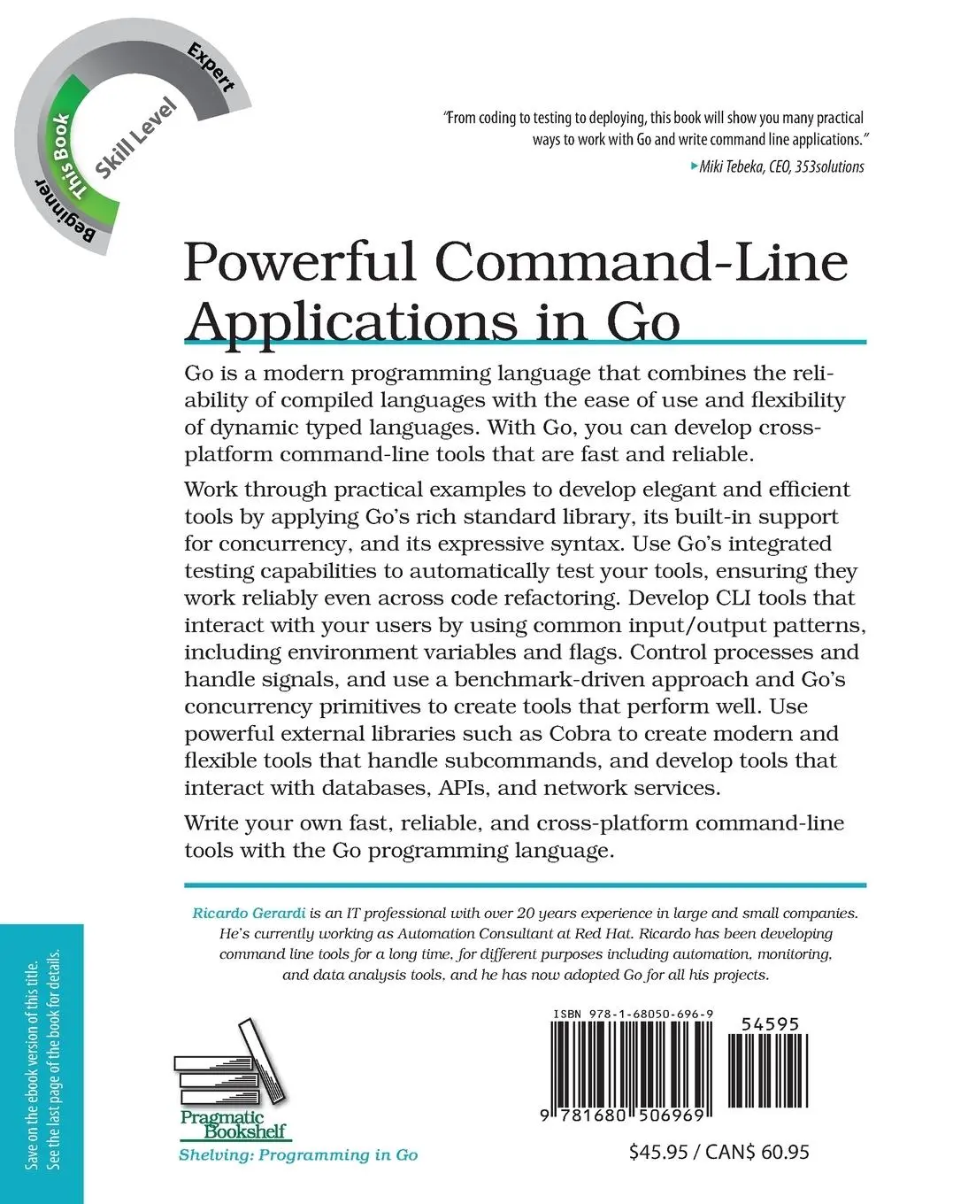 Rückseite: 9781680506969 | Powerful Command-Line Applications in Go | Ricardo Gerardi | Buch