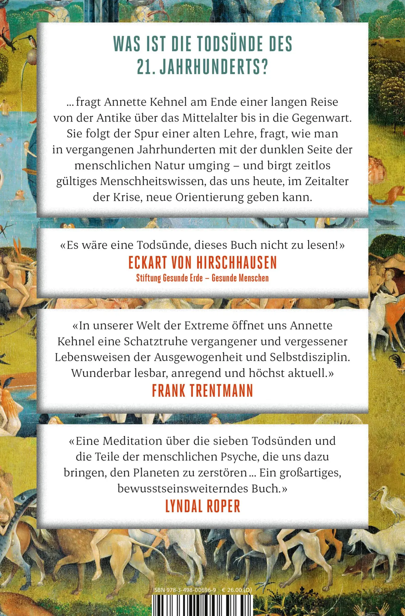 Rückseite: 9783498006969 | Die sieben Todsünden | Annette Kehnel | Buch | 400 S. | Deutsch | 2024