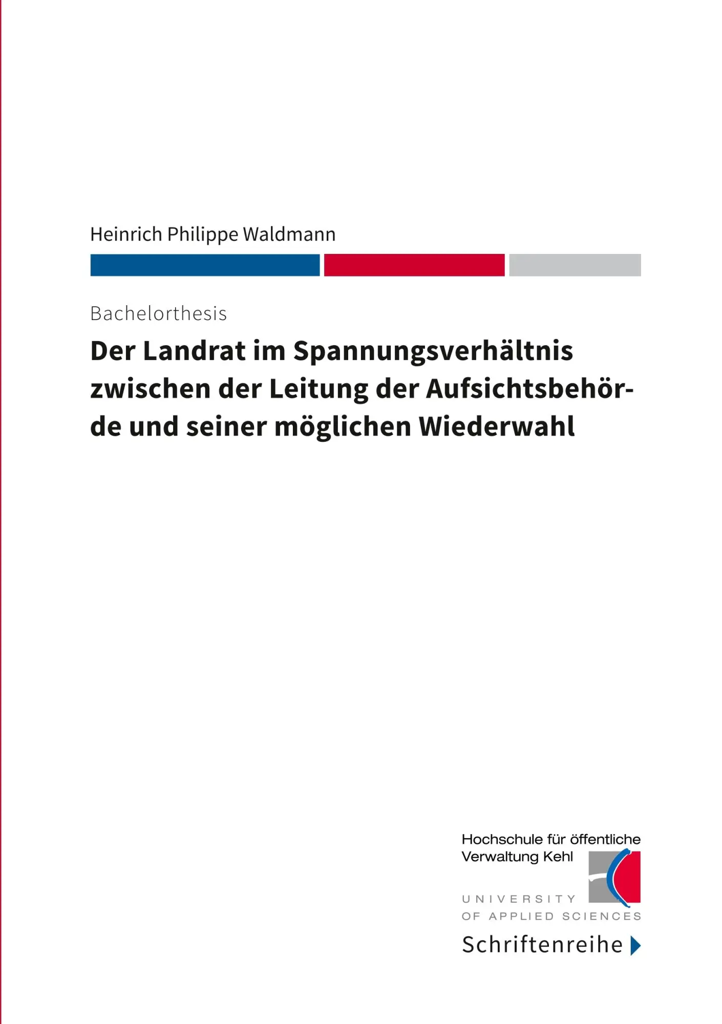 Cover: 9783752816969 | Der Landrat im Spannungsverhältnis zwischen der Leitung der...