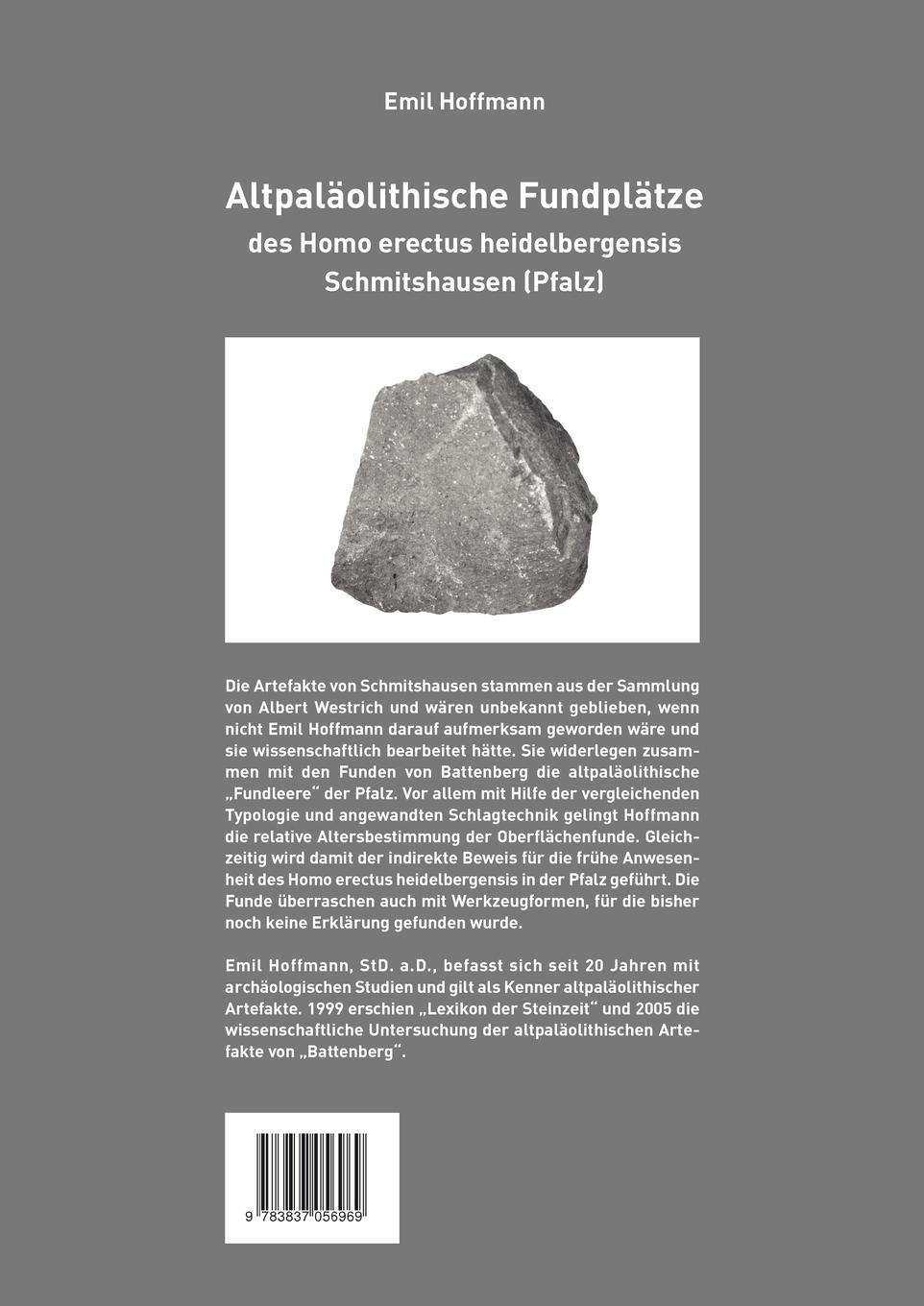 Rückseite: 9783837056969 | Altpaläolithische Fundplätze des Homo erectus heidelbergensis...