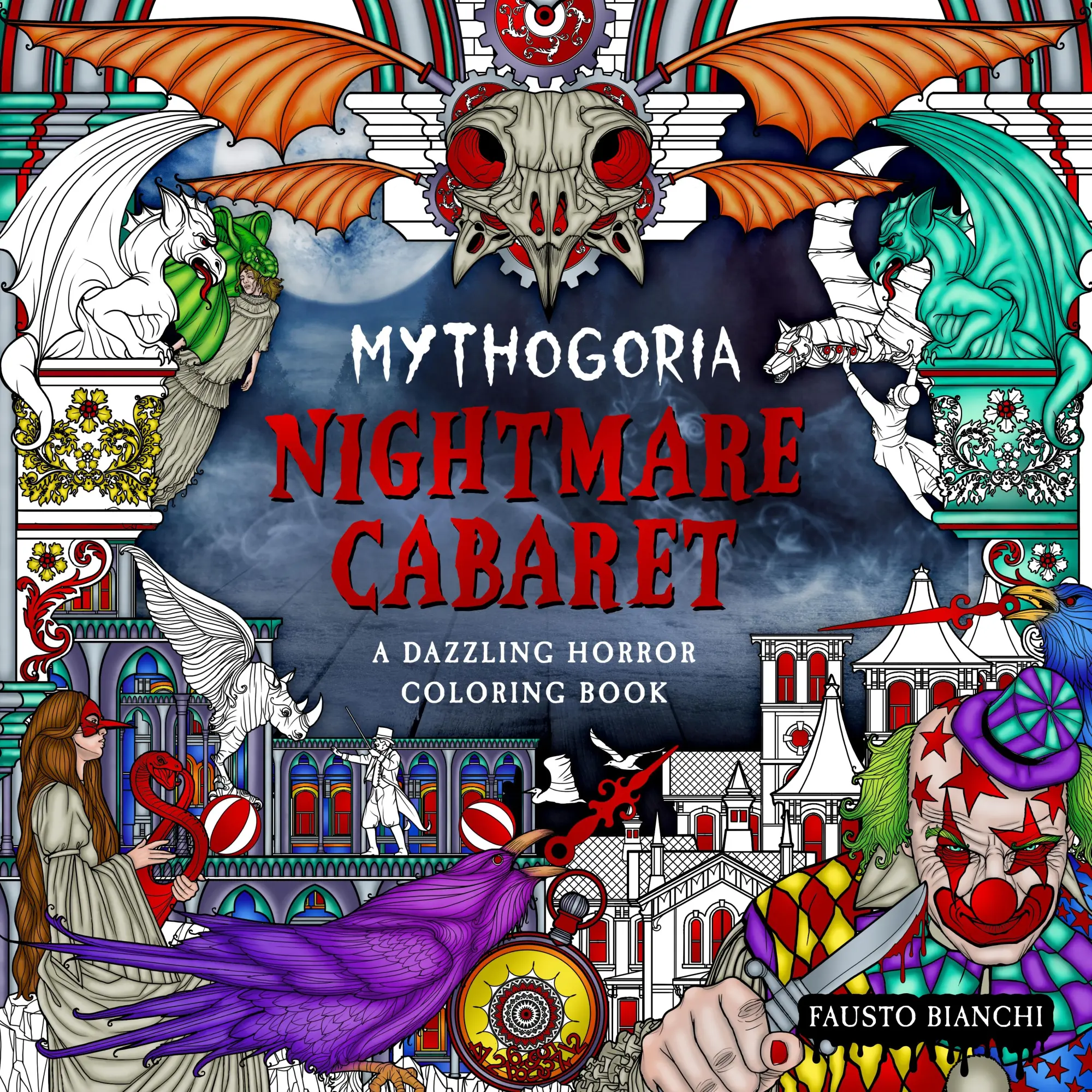 Cover: 9781250287069 | Mythogoria: Nightmare Cabaret | A Dazzling Horror Coloring Book | Buch