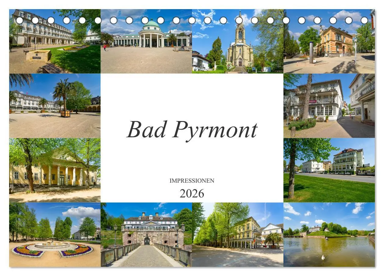 Cover: 9783457617069 | Bad Pyrmont Impressionen (Tischkalender 2026 DIN A5 quer), CALVENDO...