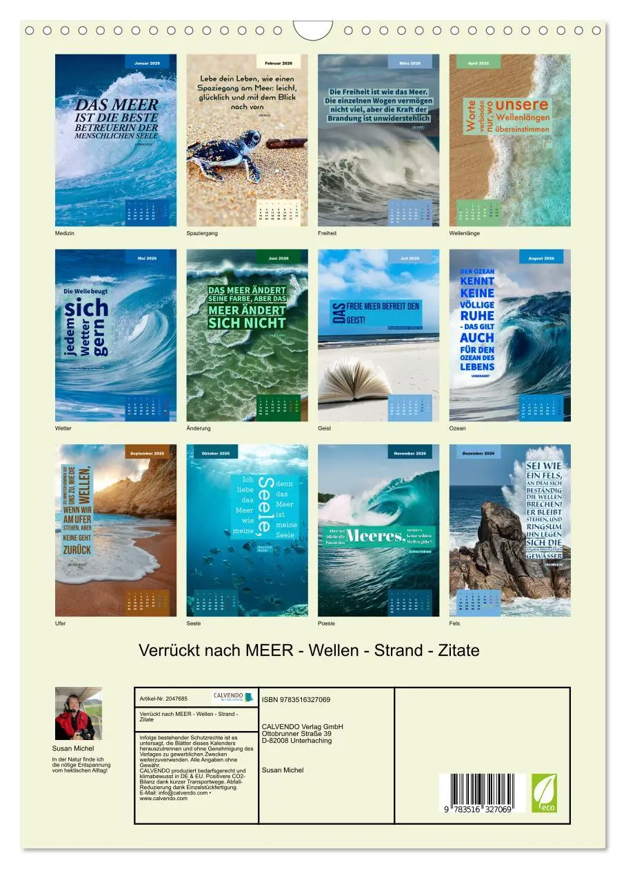 Bild: 9783516327069 | Verrückt nach MEER - Wellen - Strand - Zitate (Wandkalender 2026...