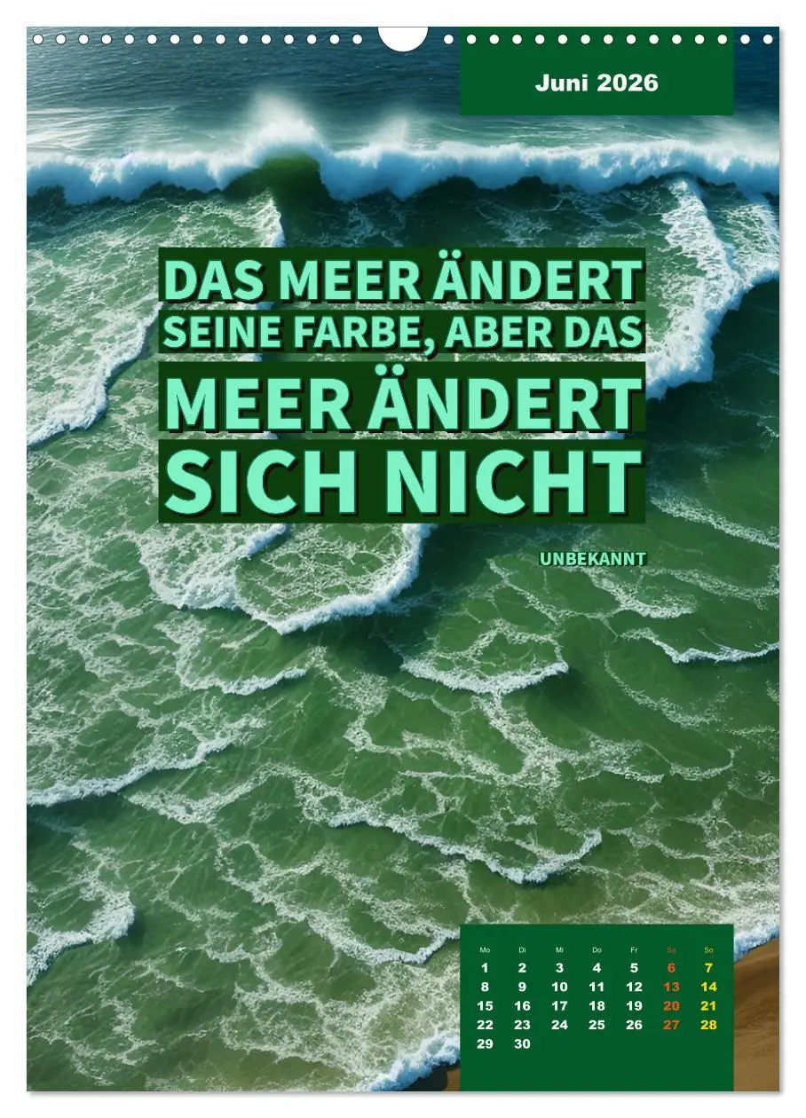Bild: 9783516327069 | Verrückt nach MEER - Wellen - Strand - Zitate (Wandkalender 2026...