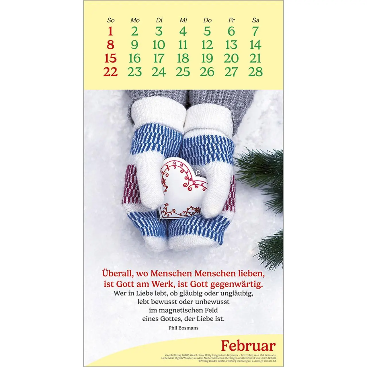 Bild: 9783754857069 | Vitamine fürs Herz 2026 | Phil-Bosmans-Kalender | Phil Bosmans | 14 S.