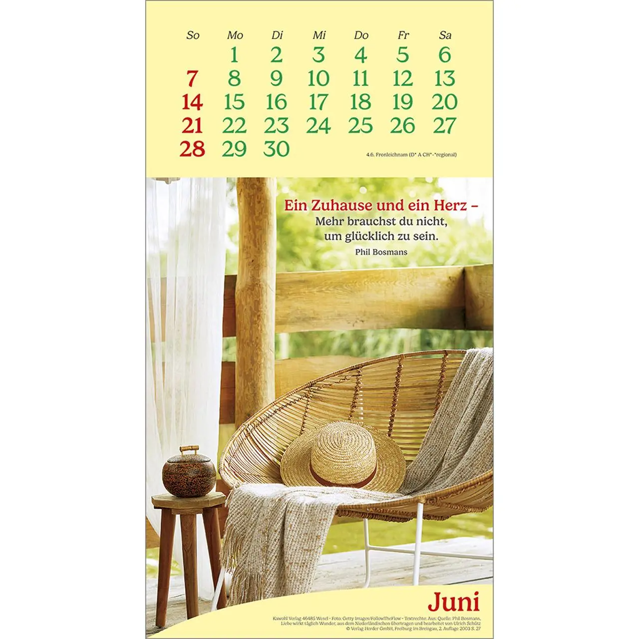 Bild: 9783754857069 | Vitamine fürs Herz 2026 | Phil-Bosmans-Kalender | Phil Bosmans | 14 S.