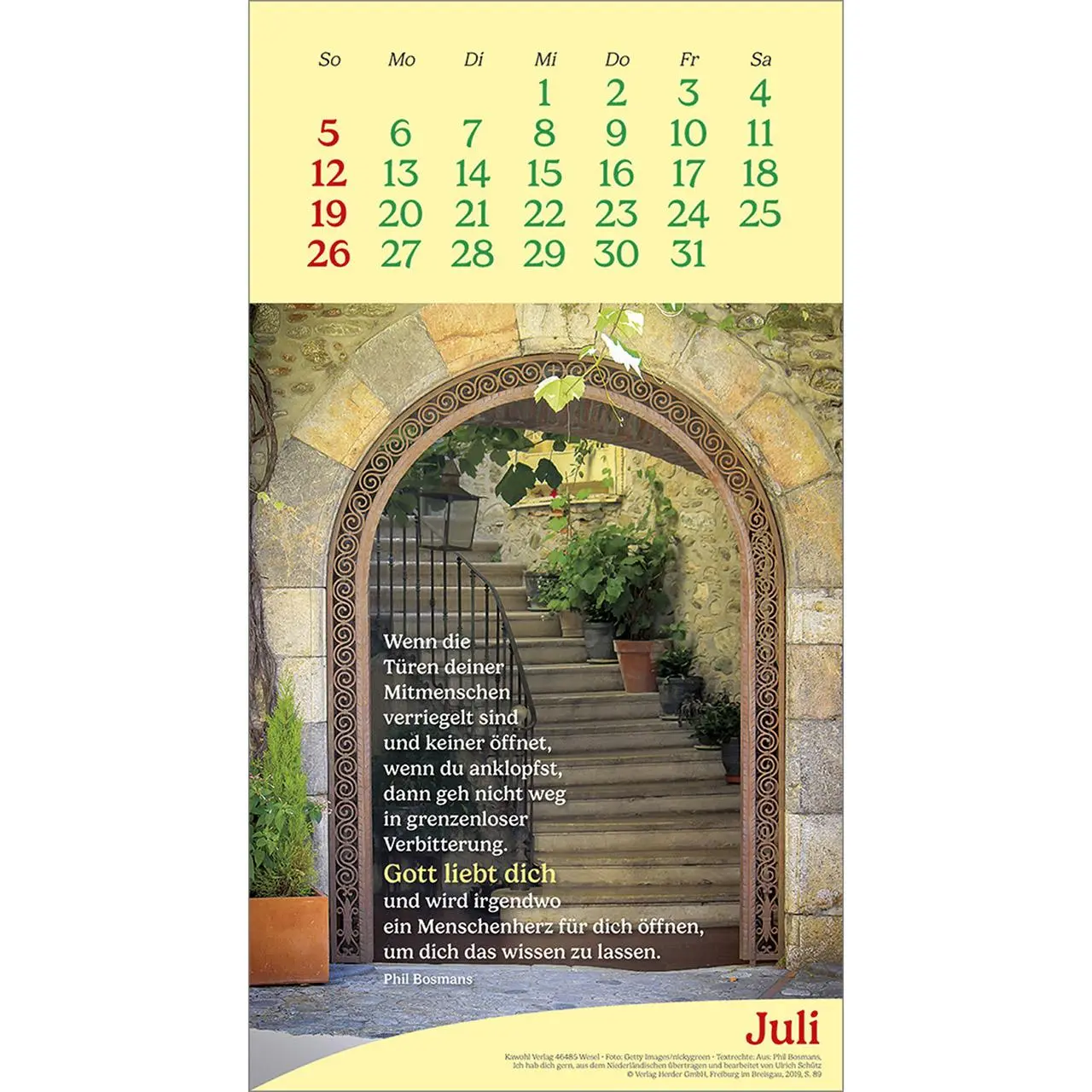 Bild: 9783754857069 | Vitamine fürs Herz 2026 | Phil-Bosmans-Kalender | Phil Bosmans | 14 S.