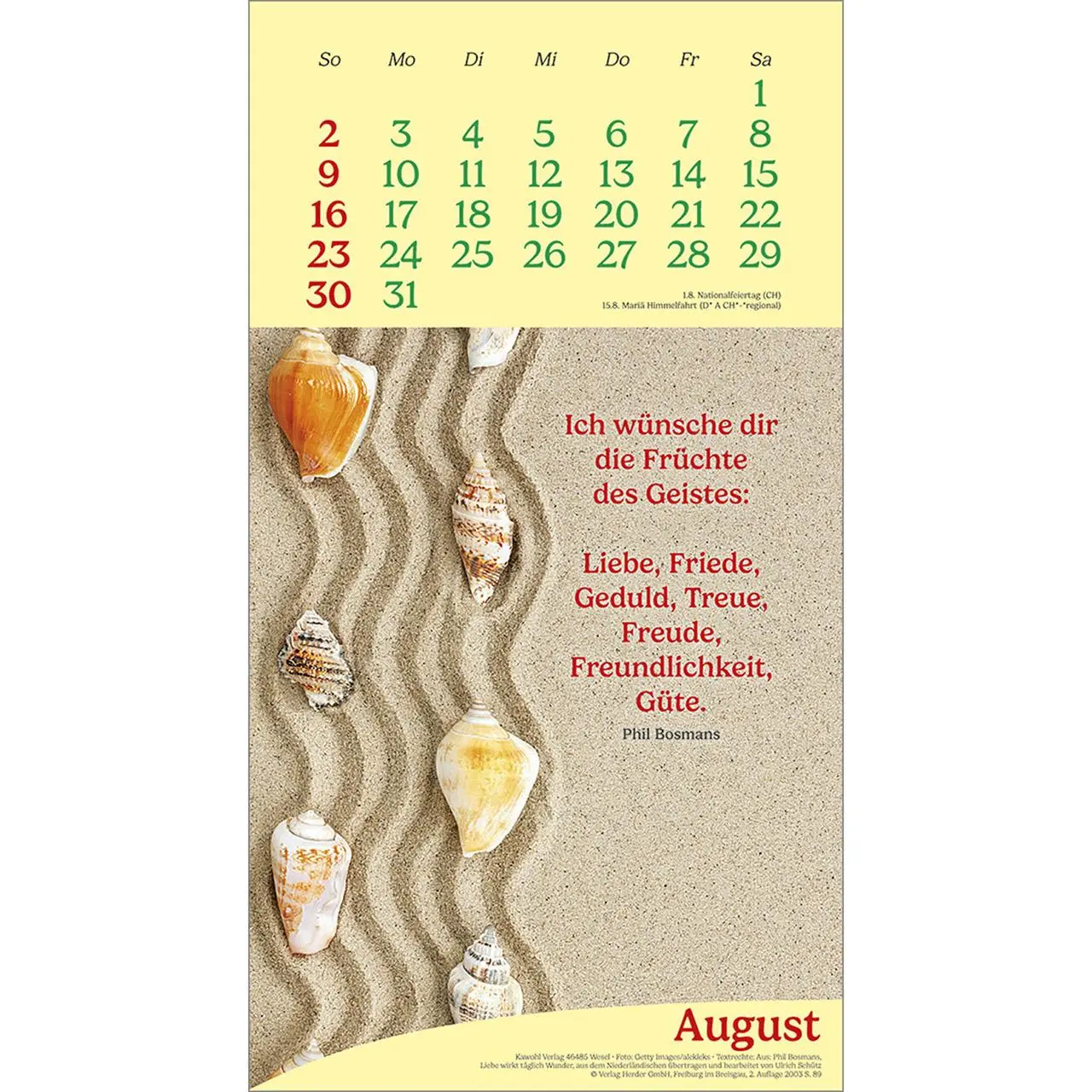 Bild: 9783754857069 | Vitamine fürs Herz 2026 | Phil-Bosmans-Kalender | Phil Bosmans | 14 S.