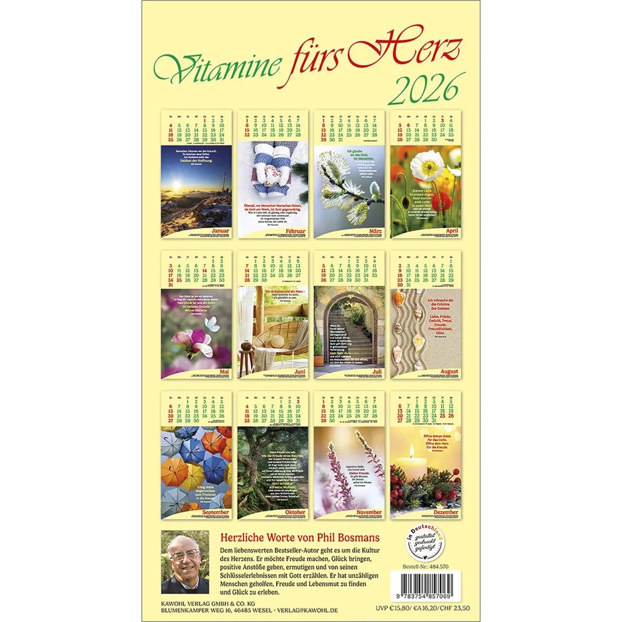 Bild: 9783754857069 | Vitamine fürs Herz 2026 | Phil-Bosmans-Kalender | Phil Bosmans | 14 S.