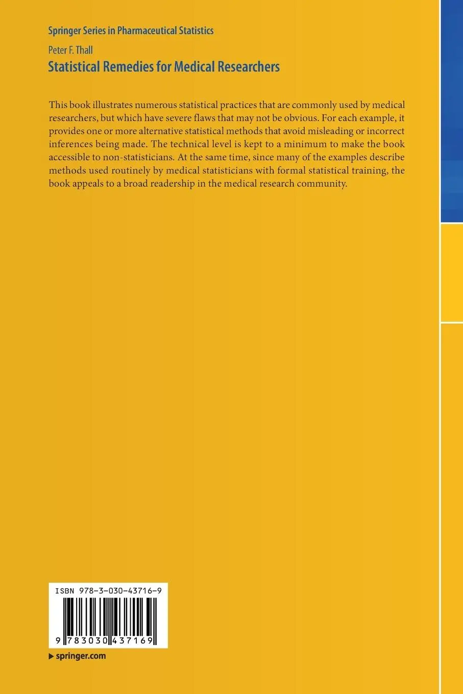 Rückseite: 9783030437169 | Statistical Remedies for Medical Researchers | Peter F. Thall | Buch