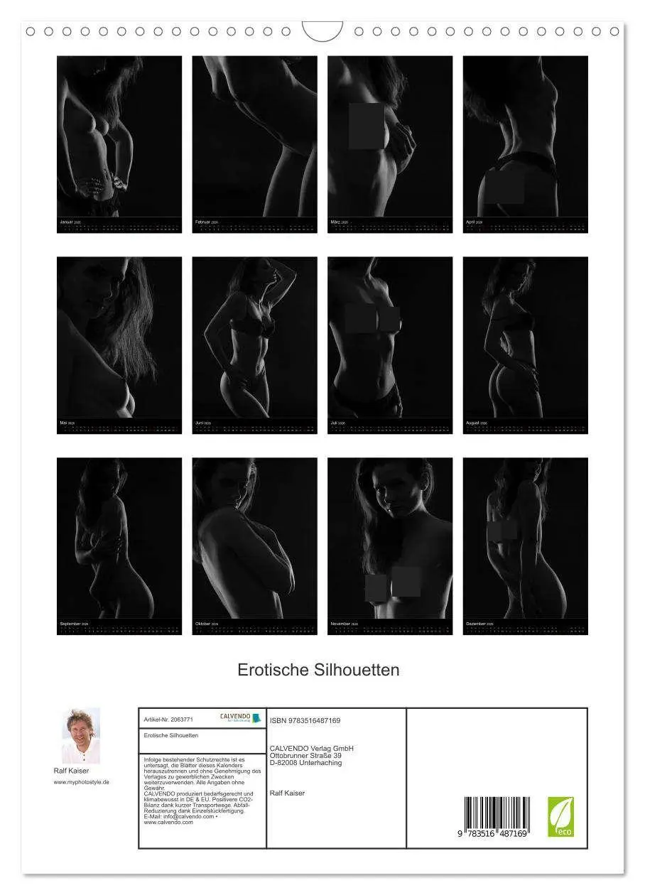 Bild: 9783516487169 | Erotische Silhouetten (Wandkalender 2026 DIN A3 hoch), CALVENDO...