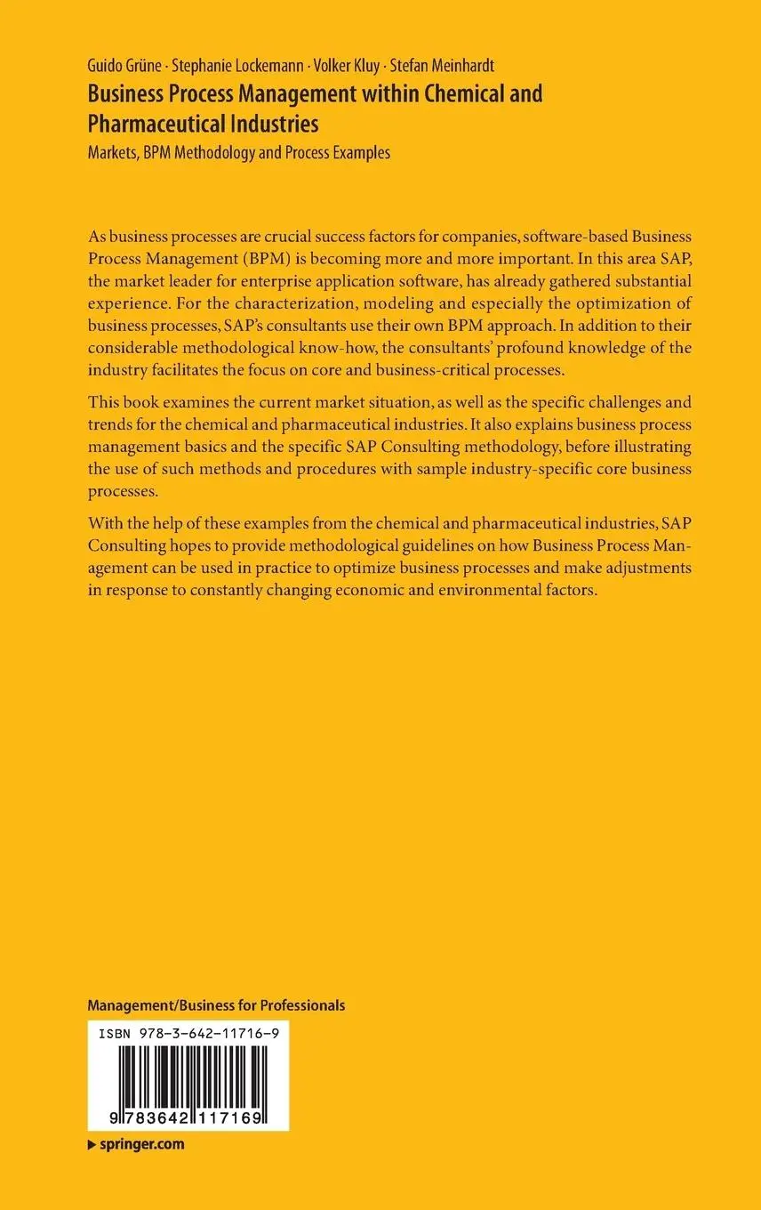 Rückseite: 9783642117169 | Business Process Management within Chemical and Pharmaceutical...