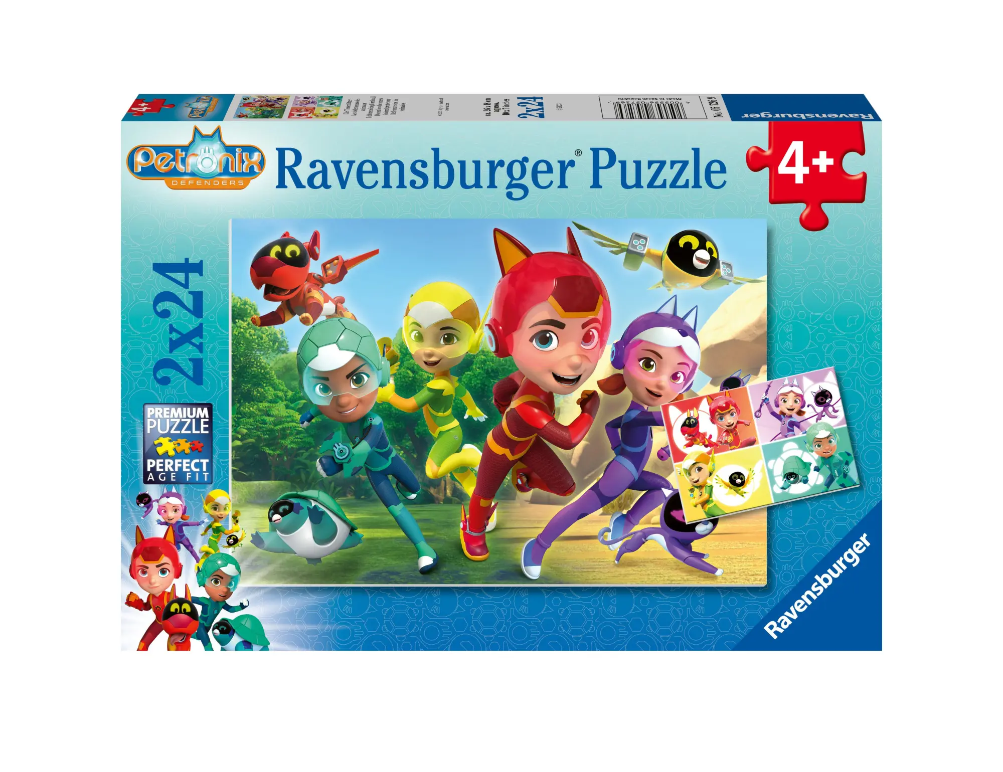 Cover: 4005556057269 | Kinderpuzzle 2x24 Teile - Petronix Defenders - Die Tierschützer | 2024