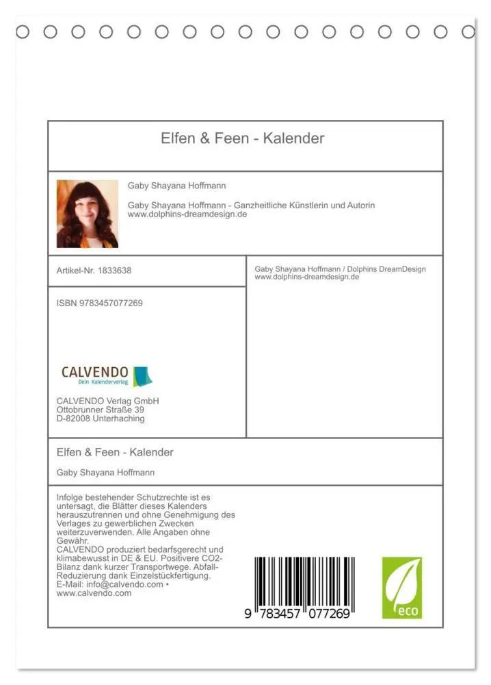 Bild: 9783457077269 | Elfen &amp; Feen - Kalender (Tischkalender 2025 DIN A5 hoch), CALVENDO...