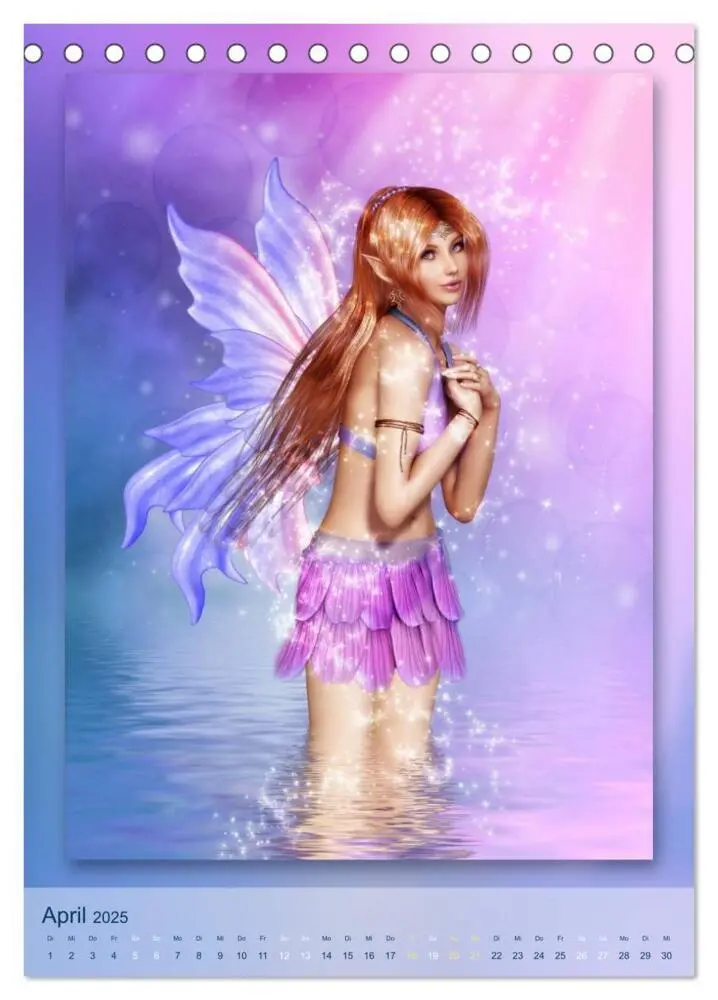 Bild: 9783457077269 | Elfen &amp; Feen - Kalender (Tischkalender 2025 DIN A5 hoch), CALVENDO...