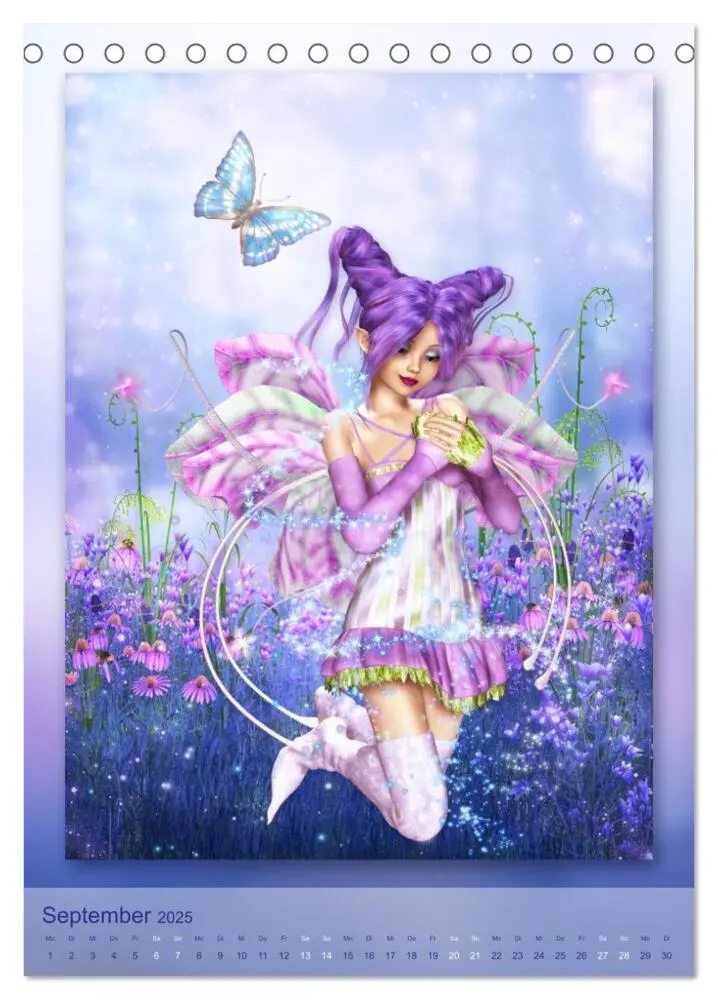 Bild: 9783457077269 | Elfen &amp; Feen - Kalender (Tischkalender 2025 DIN A5 hoch), CALVENDO...
