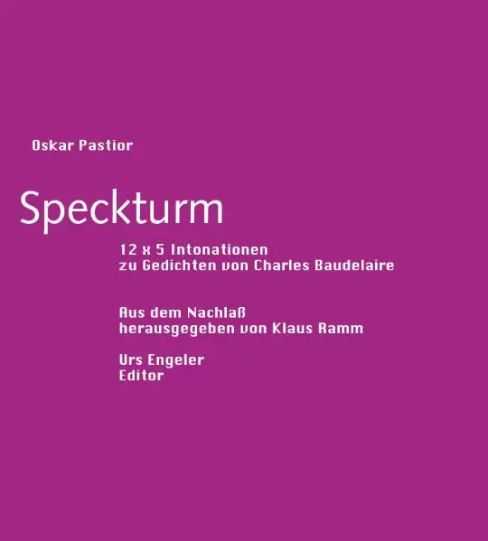Cover: 9783938767269 | Speckturm | Oskar Pastior | Buch | 115 S. | Deutsch | 2007