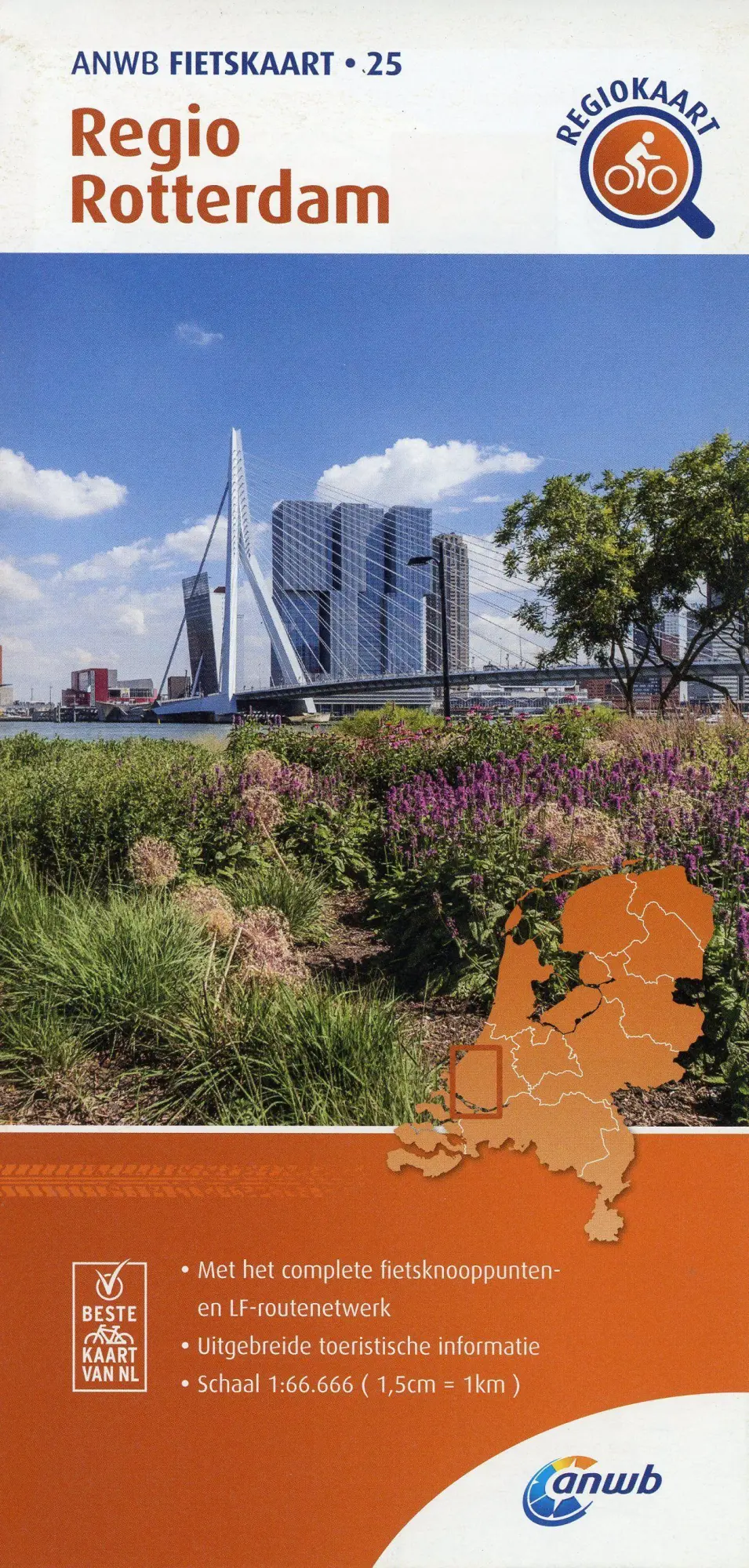 Cover: 9789018047269 | Regio Rotterdam 1 : 66 000 | Fietskaart mit Radwegen | (Land-)Karte