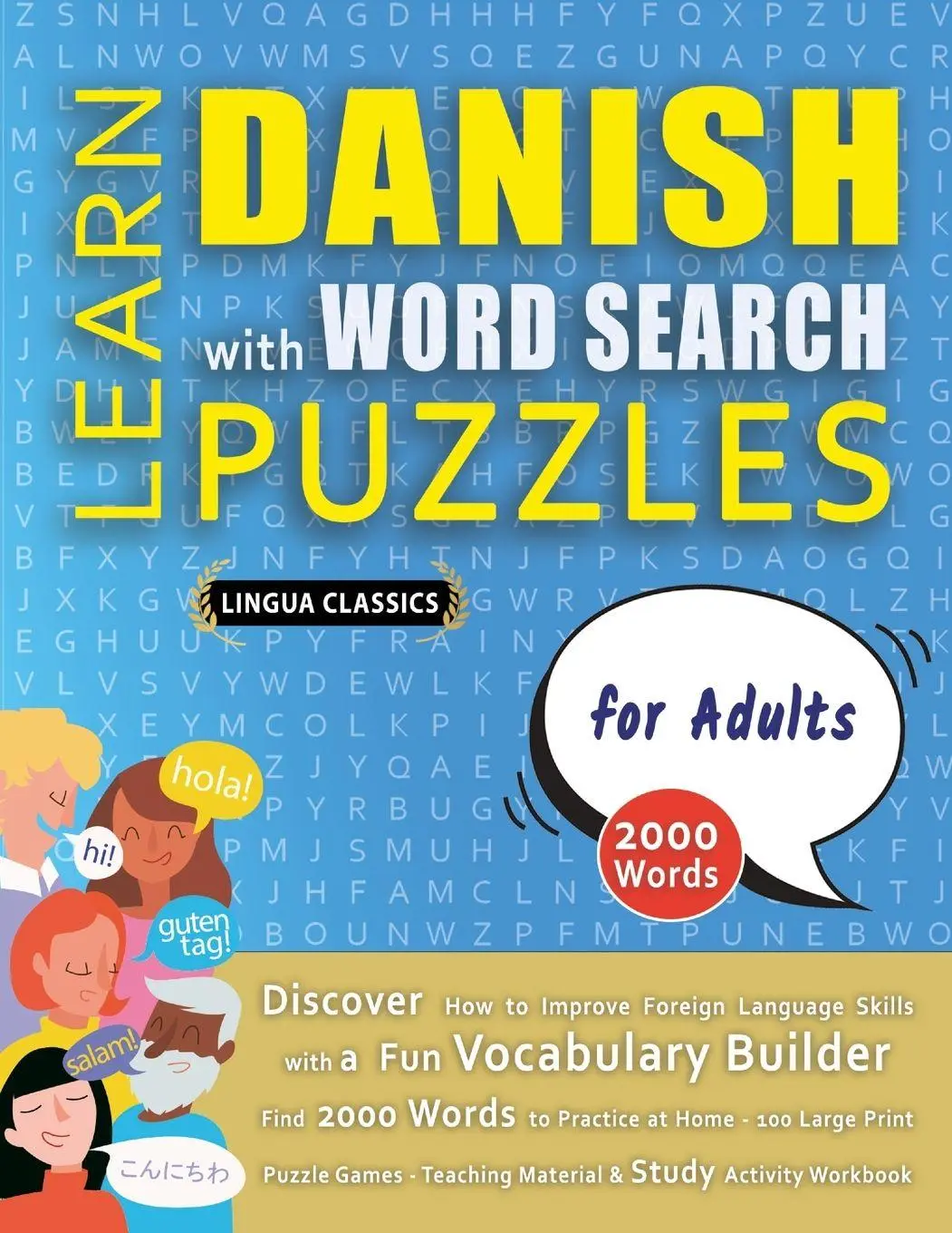 Cover: 9798349037269 | LEARN DANISH WITH WORD SEARCH PUZZLES FOR ADULTS - Discover How to...