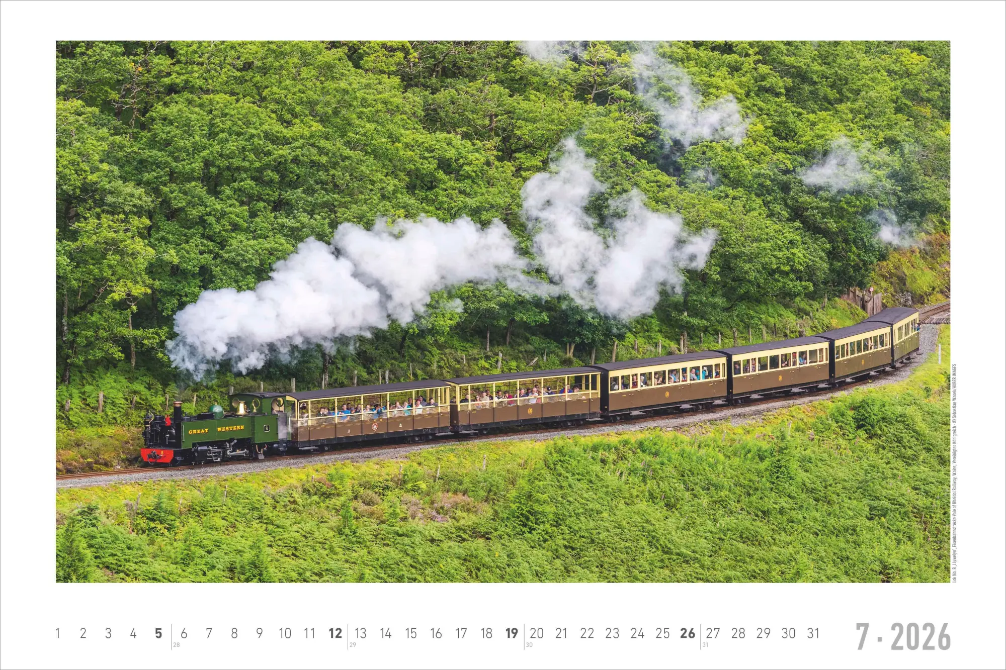 Bild: 4069095007369 | Faszinierende Dampfloks 2026 - Bildkalender 49,5x33 cm | Steam Engines